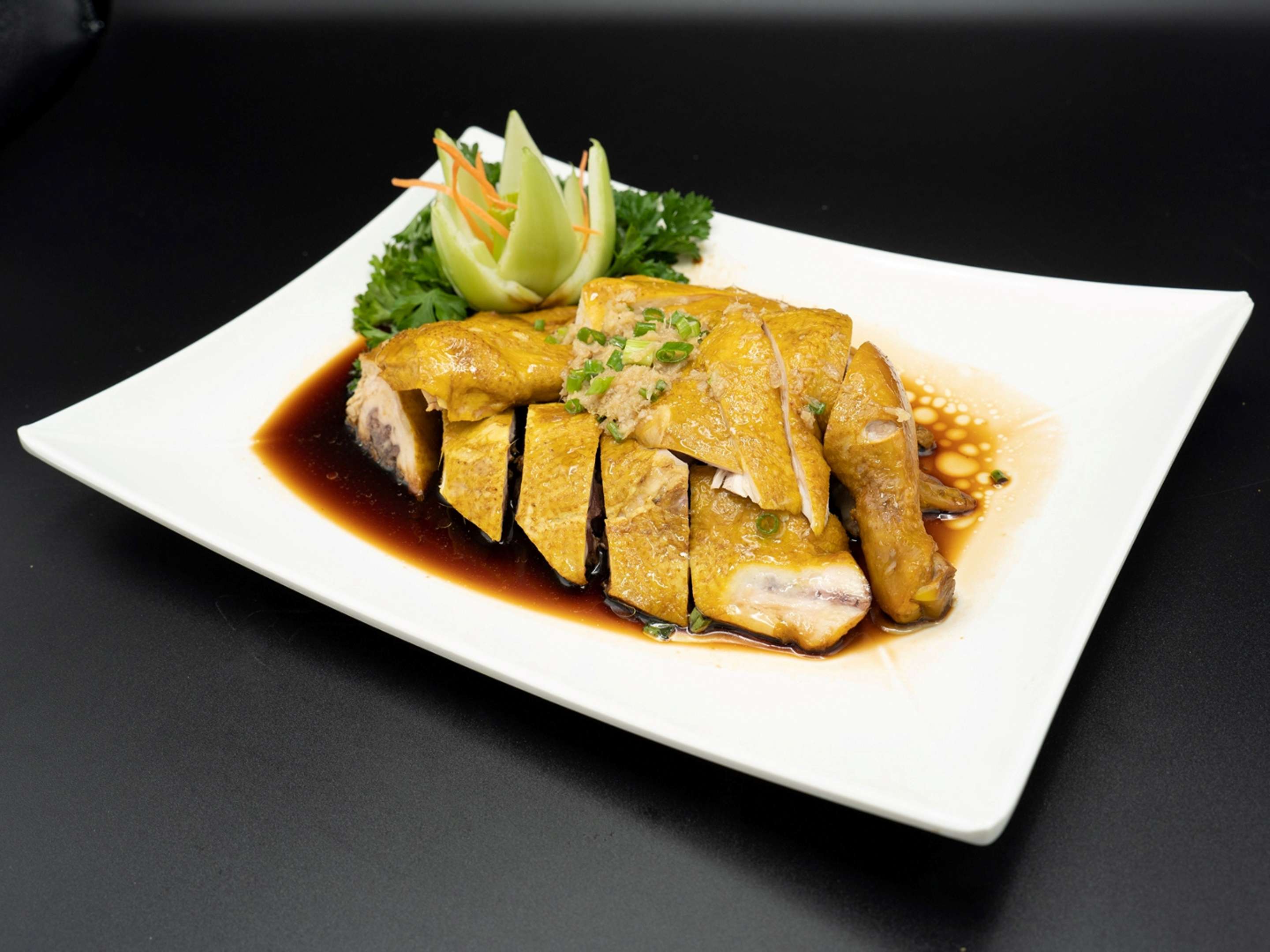 Poached Chicken with Scallion Oil